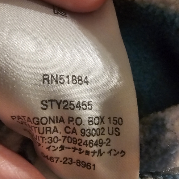 **Rare** Patagonia Women's Synchilla Snap-T Fleece Blue Cream Aztec--Size Small - Picture 7 of 7